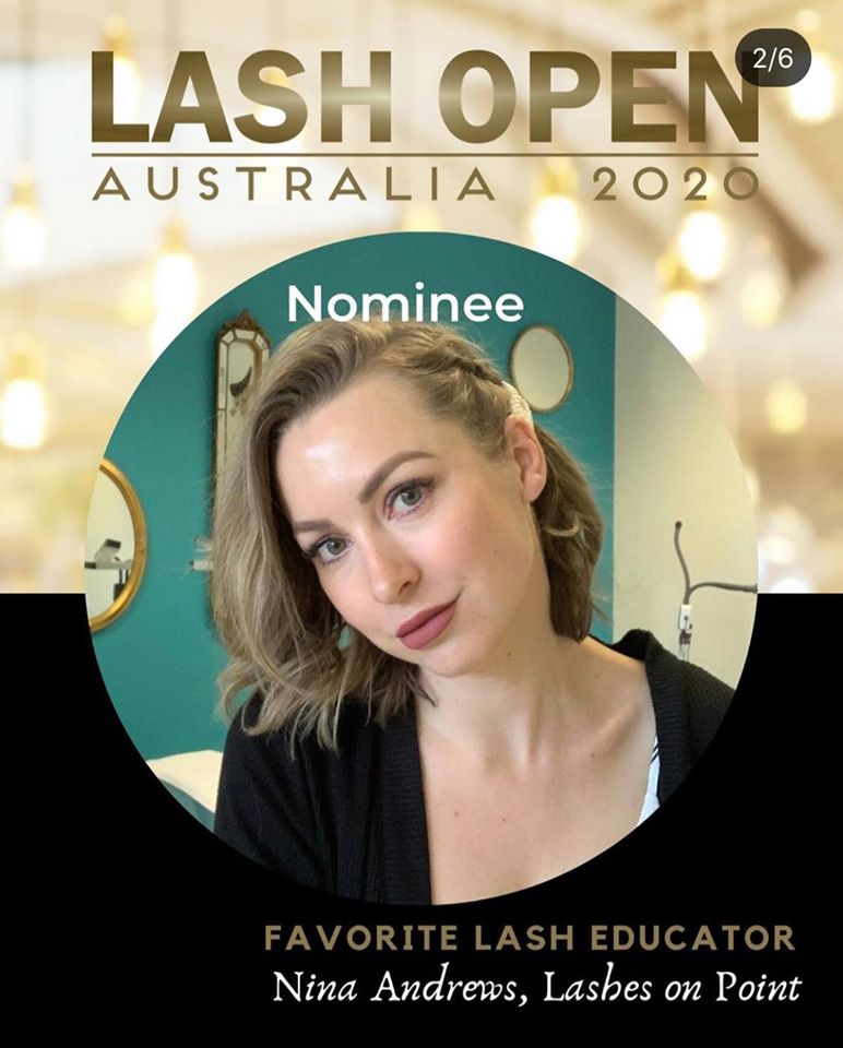 Nominee for LASH OPEN AUSTRALIA 2020: Nina Andrews, Favourite Lash Educator